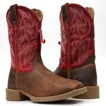 Bota Justin Importada Conhaque/Vermelho SE7514